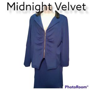 Midnight Velvet Blue & Black 2 pc Suit